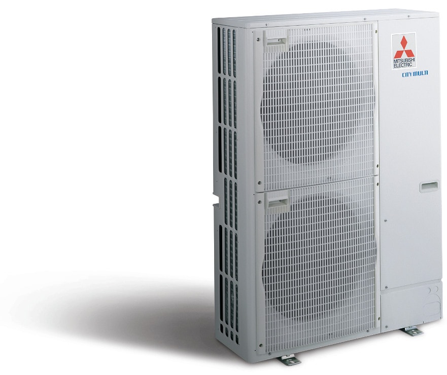 Mitsubishi Electric VRF-järjestelmä, ilmastointijärjestelmä suurten tilojen tarpeeseen, tuotekuva.